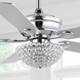 thumbnail image 2 of JONATHAN Y Lillibet 52" 3-Light Traditional Transitional Iron LED CEILING FAN, Chrome by JONATHAN  Y Chrome, 2 of 5