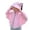 Pink, variant on Kids UPF50+ Sun Protection Jacket with Cute Ear Decor, Full Face Hooded Thin Breathable Loose Sun Coat Boys Girls Anti Outdoor Sun Shirt Pink 12-14 Years