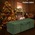 thumbnail image 6 of Homeya Large Christmas Tree Storage Bag Xmas Decor Container, Fits Up to 9ft Artificial Christmas Tree with Carry Handles & Dual Zippers, Green, 6 of 8