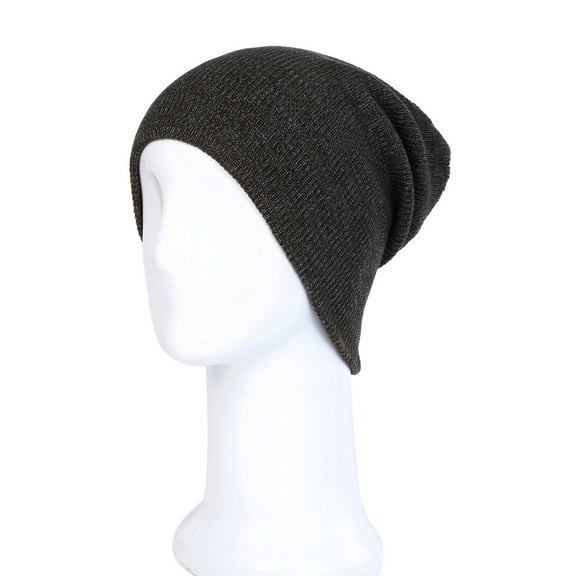 Premium Unisex Long Slouchy Fine Heather Ribbed Knit Beanie Hat Cap