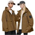 thumbnail image 1 of Anoraks para mujer y hombre, chaqueta impermeable, transpirable, fina, para ciclismo, para viajes, exteriores, cortavientos con capucha, 1 of 7