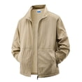thumbnail image 3 of Stand Collar Women's Long Jacket Wind Resistant Button Front Hooded Coat for Outdoor, 3 of 7