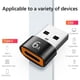 thumbnail image 2 of 6A Tipo-C a USB3.0 Adaptador Convertidor OTG para Samsung Xiaomi PC (1pc Negro), 2 of 5