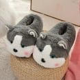 thumbnail image 7 of Couple Cartoon Animal Slippers With Padded Heels Winter Warm Indoor Floor Shoes, 7 of 7