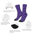 thumbnail image 3 of Honeii purple argyle Print Children's Colorful Socks,Unisex Kids and Toddlers' Cushioned Sock,Kids Athletic Crew Socks,for Everyday Wear and Sports, 3 of 5