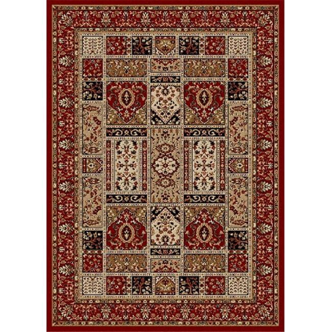 Radici 1834-2014-RED Como Tapis Rectangulaire Rouge Traditionnel d'Italie - 2 Pi. 2 Po. L x 7 Pi. 7 Po. H