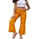 thumbnail image 1 of Jeans de pierna recta para mujer Casual Raw Edge Mid Rise Pull On Jeans 2023 Trendy Yellow 4X-Large, 1 of 5