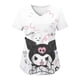 thumbnail image 5 of Sanrio Kuromi-Camiseta con estampado de Hello Kitty para mujer, camisa con bolsillo y cuello en V, uniforme de enfermera con estampado HD de dibujos animados, Y2k, novedad de verano, 5 of 7