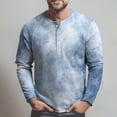thumbnail image 4 of JGNGSHN Men's Long Sleeve Waffle Henley Tops Casual Fashion Tie Dey T-Shirts for Men 2025 Trendy Fall Clothes, 4 of 8