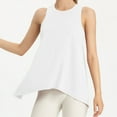 thumbnail image 2 of HJYCHN Hauts de Gilet pour Femmes Haut de Sport Quotidien pour Femmes Yoga Col Rond Sans Manches Dos Découpé Design Style Confort Hauts pour Femmes Blanc P, 2 of 5