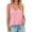 Pink, variant on Womens Silk Satin Camisole Cami Plain Strappy Vest Top T-Shirt Blouse Tank Shirt V-Neck Spaghetti Strap Black S