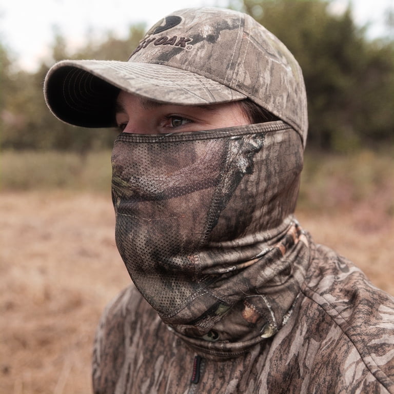 Mossy Oak Lightweight Hunting Neck Gaiter, Camo Mesh, Recycled