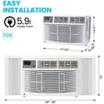 thumbnail image 4 of YUSAZENS 10000 BTU Window Air Conditioner Remote & APP Control Cools Up to 450 Sq Ft White Quiet Compact Window AC Unit for Home Bedroom Office, 4 of 4