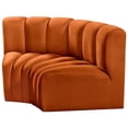 thumbnail image 7 of Bowery Hill Contemporary Soft Cognac Velvet Modular Sectional, 7 of 7