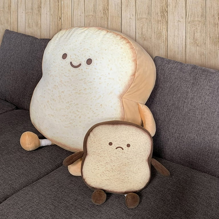 Celebrity Style Bread Seat Cushion Slice Toast Pillow Plush Cat