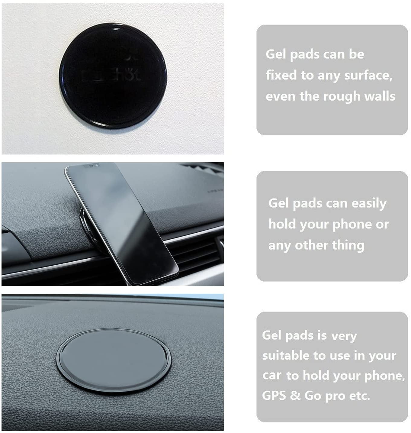 Nano Magic Gel Rubber Sticker Pad Phone Holder Compatible with LG
