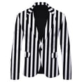 thumbnail image 2 of Gubotare Men's Casual Suit Jacket Leopard Print Casual British Fashion Slim Fit Suit Men's Coat (White, S), 2 of 3