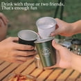 thumbnail image 4 of Juego de tazas de pinta de acero inoxidable de 2 paquetes, taza de cerveza apilable de un sólo recinto para fiesta y camping, 4 of 5