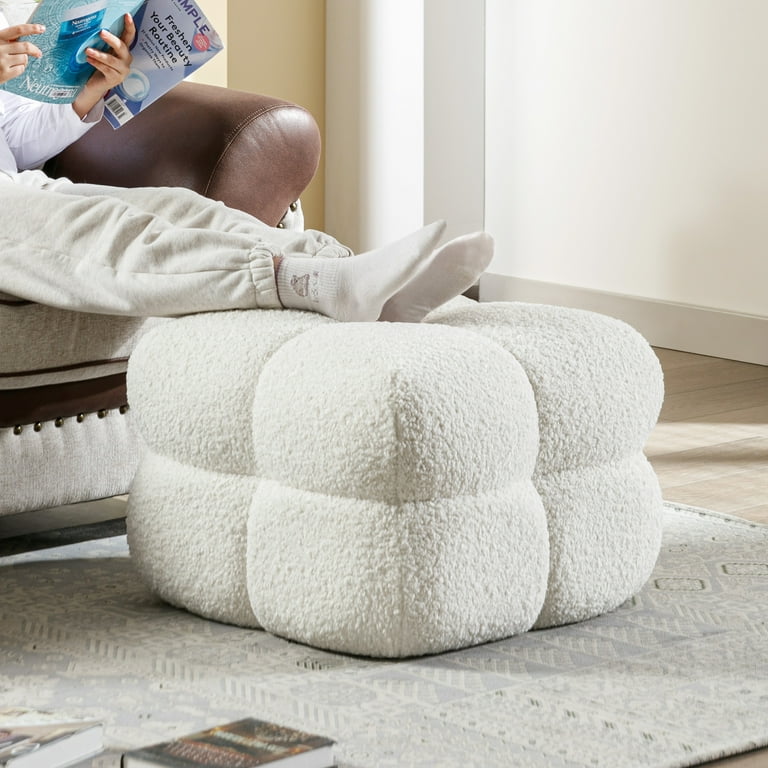 Deals White ottoman pouf