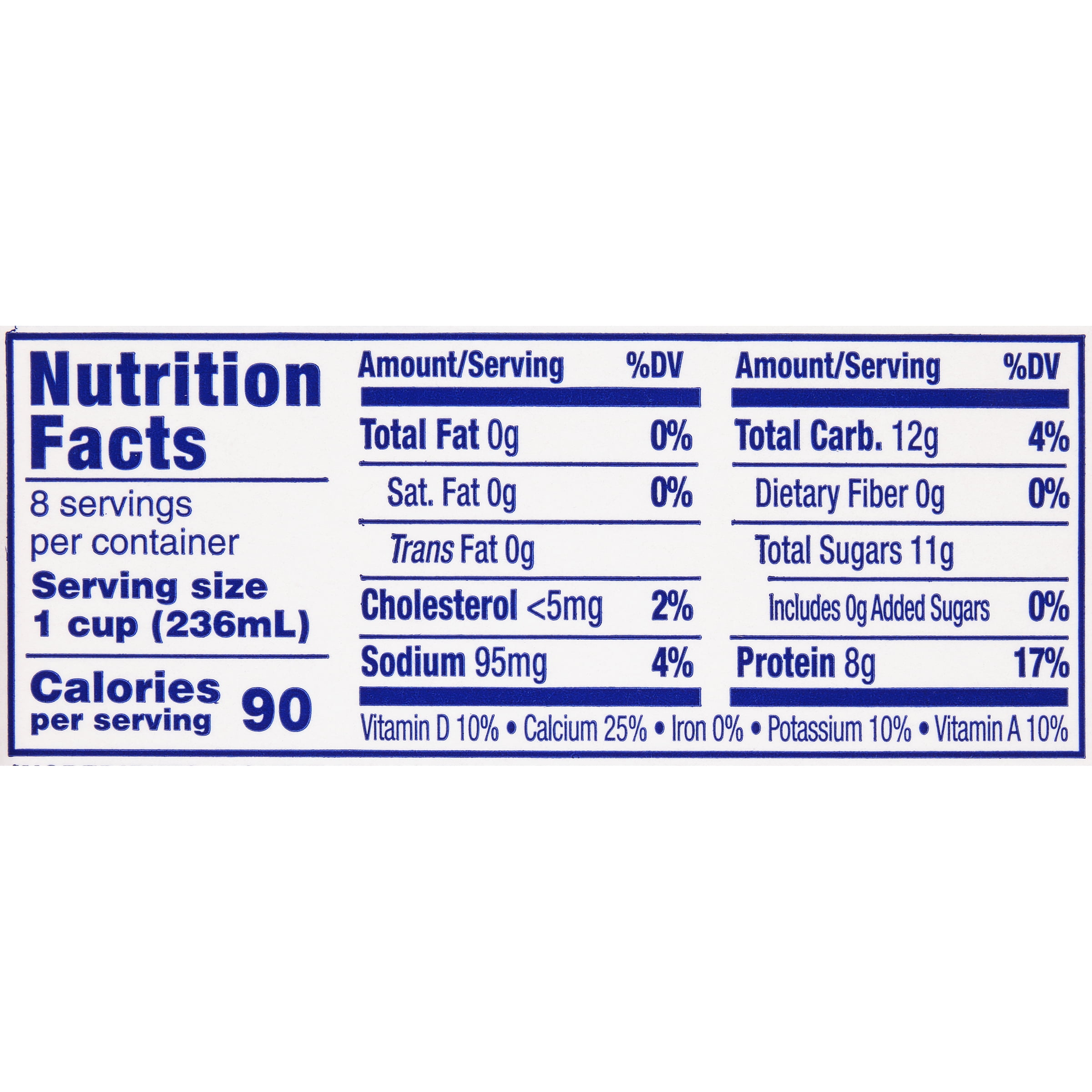 Crystal Creamery Real California Fat Free Milk, Gluten Free, 64 fl oz