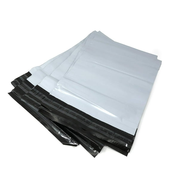 Allgala Poly Mailers Shipping Envelopes Bags Waterproof/Self Sealing/2.5 Mil/White - 10x13-100 Bag