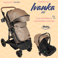 thumbnail image 2 of Carriola Bambineto Porta Bebé Autoasiento y pañalero Ivanka Eco cafe, 2 of 9