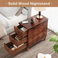 thumbnail image 4 of MAYEERTY Wood Nightstand, Fully Assembled Narrow Side Table with 3 Drawers, 4 of 5