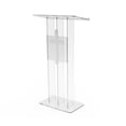 thumbnail image 3 of FixtureDisplays® Clear Podium Plexiglass Lecturn Transparent Church Pulpit with Christian Church Cross Trinity Style Easy Assebmly Required 15411+1803CROSS, 3 of 5
