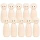 thumbnail image 4 of 10 muñecas de madera sin terminar, muñecas de madera en blanco para pintar, decoración para el hogar, 4 of 7