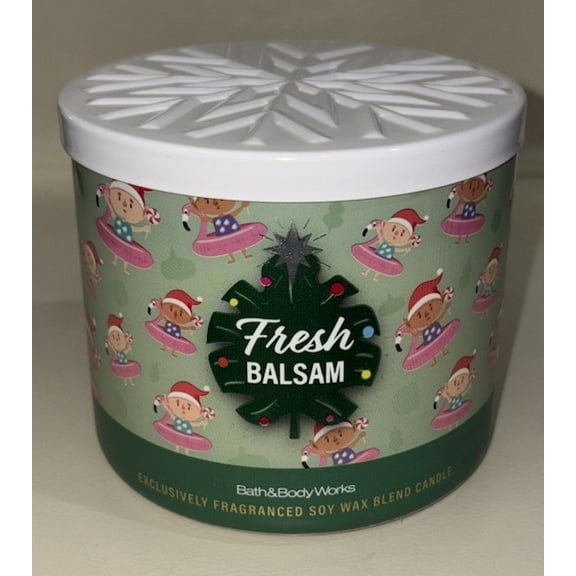 Bath  Body Works, Fresh Balsam, 3-Wick Candle w/Essential Oils - 14.5 oz