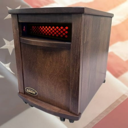 

Original SUNHEAT Amish Hand Crafted Infrared Heater - Fireside Mocha Oak