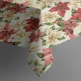 thumbnail image 3 of Christmas Flower Table Cloth,Wrinkle Resistant Table Cover with Polyester,Waterproof Reusable Tableclothes for Easter Birthday Picnic Wedding (Rectangle,60x84inch), 3 of 5