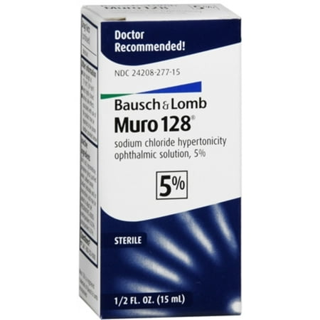 Bausch & Lomb Muro 128 Solution 5% 15 mL (Best Natural Solution For Ed)