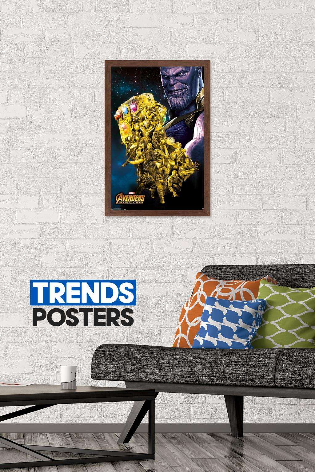 Marvel Cinematic Universe - Avengers - Infinity War - Fist Wall Poster, 14.725" x 22.375", Framed