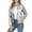 Light Gray, variant on Women's Short Puffer Jacket Lightweight Quilted Padded Stand Collar Zip Front Wine Women
