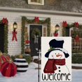 thumbnail image 2 of Welcome Christmas Garden Flag 12x18 Inch Double Sided Burlap Snowman Sign Winter Yard Outdoor Decoration DF123, 2 of 6