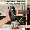 thumbnail image 4 of Portable Electric Burr Coffee Grinder, Mini Rechargeable Electric Coffee Bean Grinder with Cleaning Brush, Auto-Stop, Coffee Grinder for Espresso, French Press, Travel, Camping, Home & Office, Black, 4 of 7