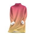 thumbnail image 4 of Breezora Cold Weather Mock Neck Sweatshirt Womens Insulated Crew Long Sleeve Casual Indoor Outdoor Loungewear XXXL Size Pink, 4 of 5