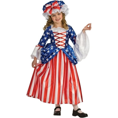 Rubies Girls Betsy Ross Costume - Child Patriotic Costume Large 8-10