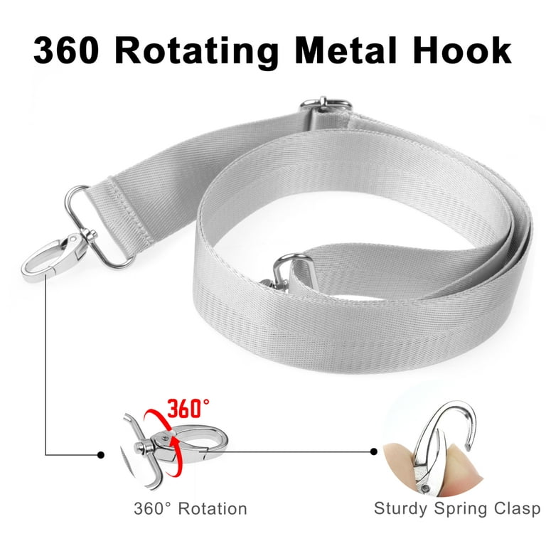 Wide Purse Strap Replacement Universal Adjustable Belt Shoulder Strap with  Metal Hooks for Crossbody Shoulder Bag