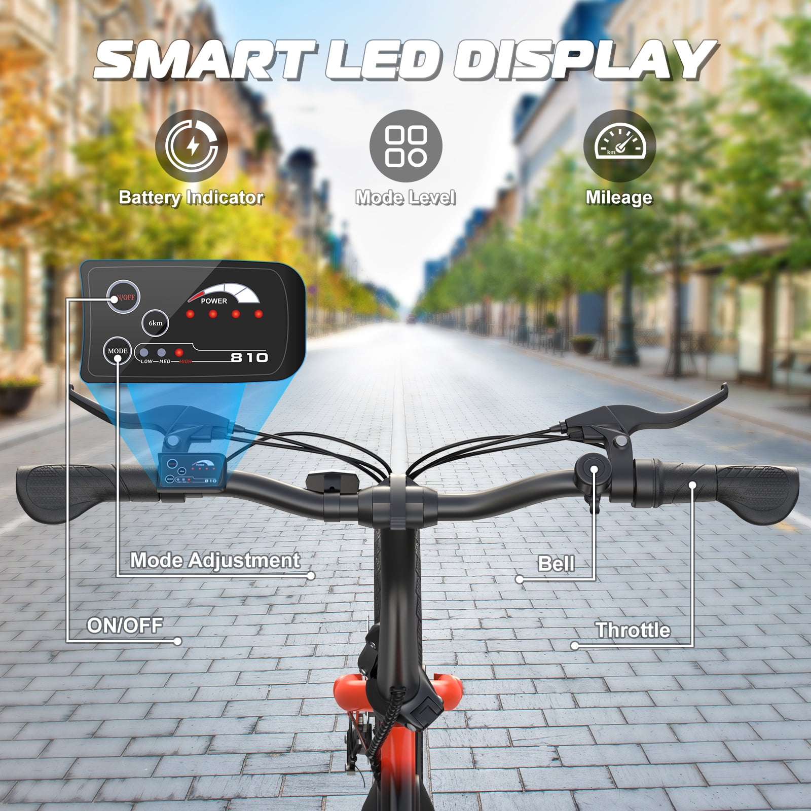 Vivi 14" Electric Bike for Adults with Peak 500W Motor, 20MPH Folding Electric Bicycle with Cruise Control, 40Miles(Pedal-Assist) Commuting Ebike with 48V 374.4WH Battery, Integrated Wheels, UL 2849