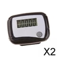 thumbnail image 1 of Contador de pasos de 6x, podómetro, dispositivos de movimiento para caminar con objetivo diario, podómetro electrónico con clip para cinturón para fit 2 piezas, 1 of 8