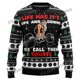 thumbnail image 3 of Suéter navideño feo con cuello redondo y estampado 3D de Papá Noel y Jesús para hombre, suéter de punto cálido e informal para invierno unisex MY12, 3 of 5