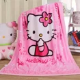 thumbnail image 4 of Kawaii Hello Kittys Plush Blanket Household Bath Towel Sanrioed Soft Cartoon Absorbent Anime Flannel Pillowcase Room Decor Naps, 4 of 25
