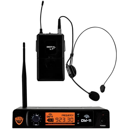 Nady DW-11-HM-ANY Single-Channel Digital Wireless Microphone System (Digital LT HM-3 Headset) & UPG AA 50 (Best Mic Under 50)