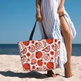 thumbnail image 3 of Wukai Hand Drawn Tomatoes Print Zipper Bag,large Beach Tote Bag,Waterproof Sandproof Bag,Grocery and Picnic Tote Travel Bag, 3 of 5