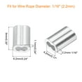 thumbnail image 2 of 200Pcs Aluminum Crimping Loop Sleeve for 1/16" Diameter Wire Rope, Double Ferrule Wire Rope Sleeve for Cable Line End, 2 of 6