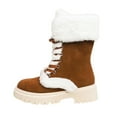 thumbnail image 3 of European Snowflake Pattern High Boot Thickened Wool Flat Bottom Boots for Women's Winter Wear, 3 of 9