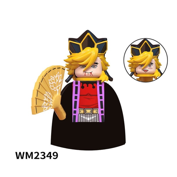 WM6116 Demon Slayer Anime japonés Samurai Tanjirou Nezuko Kyoujurou Giyuu mini ladrillos figuras de juguete de acción bloques regalos de cumpleaños Dengxun unisex