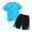 #B Light Blue, variant on Adarl Boys Athletic Shorts Set 2 Piece Quick Dry Short Sleeve T-Shirt and Mesh Shorts Soccer Set Sizes 4-14 Years